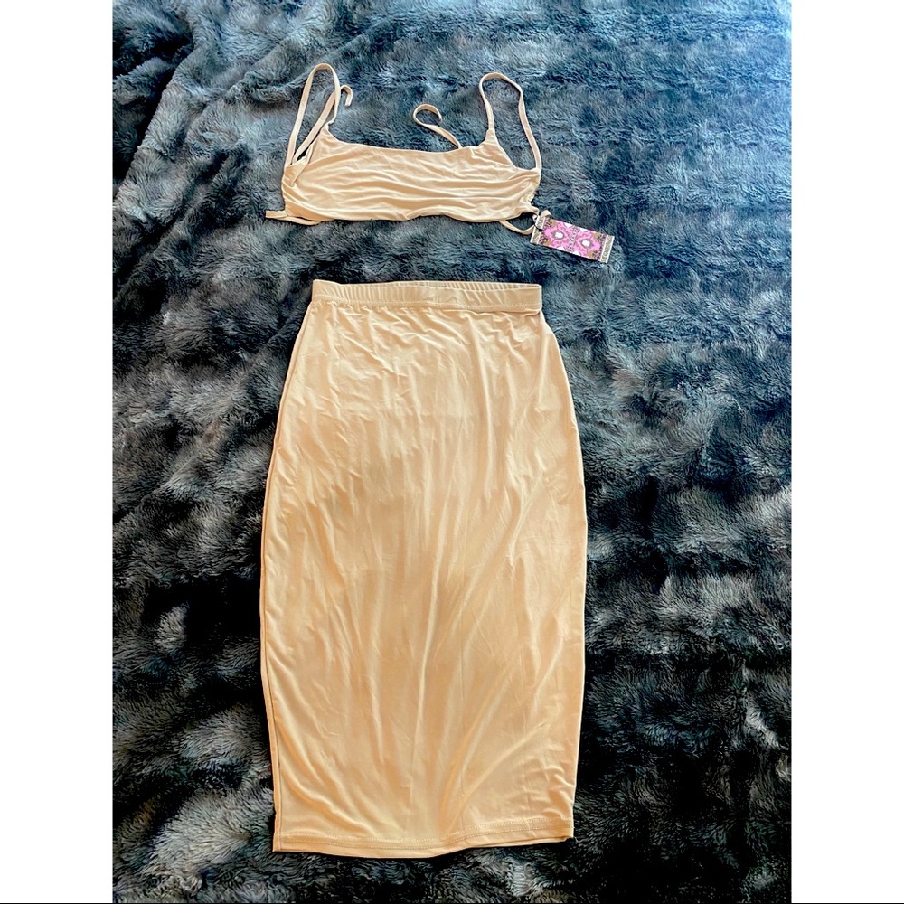 2 piece bodycon skirt set